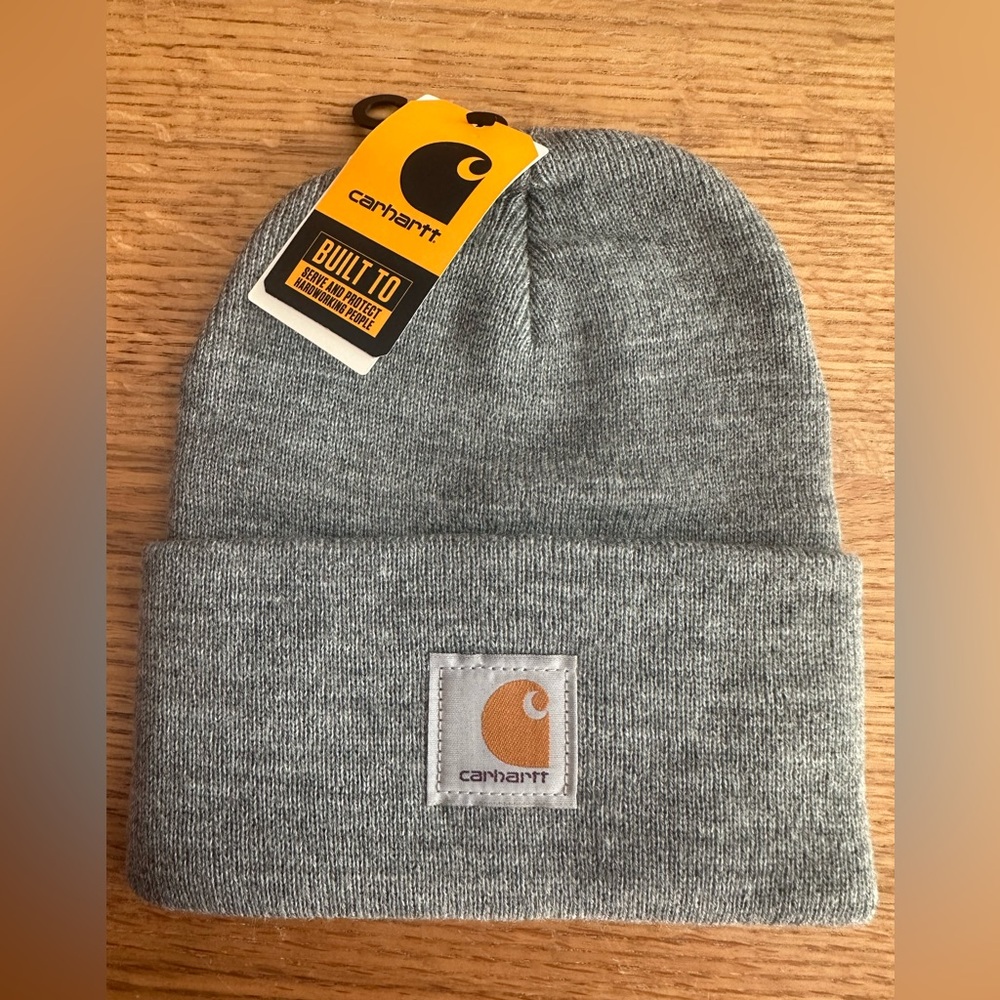 Carhartt NWT Knit Cuffed Beanie - Heather Gray A18